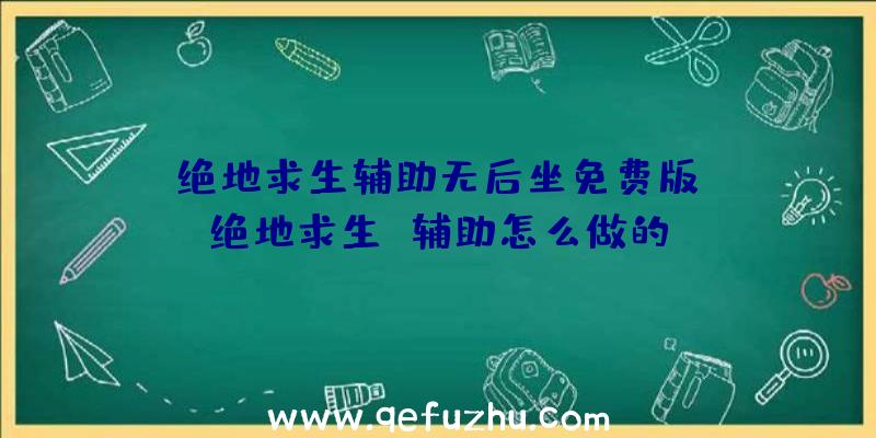 「绝地求生辅助无后坐免费版」|绝地求生